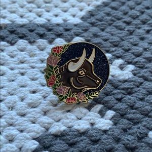 Bull Enamel Pin